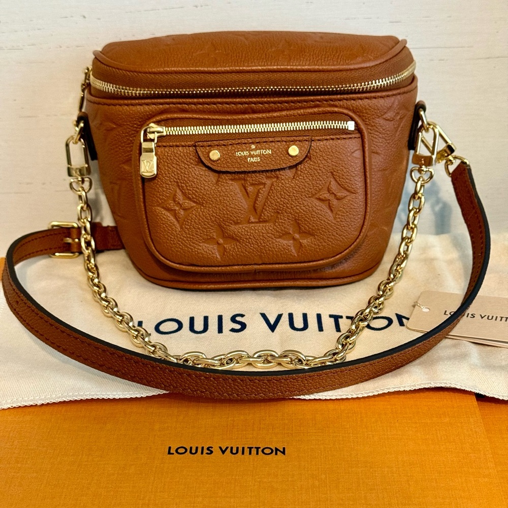 Louis Vuitton Cognac Empriente Leather Mini Bumbag Bag